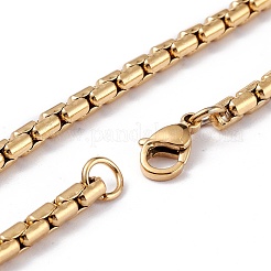 PVD Vacuum Plating 304 Stainless Steel Boston Link Chain Necklaces&nbsp;NJEW-I248-05B-G