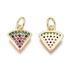 Brass Micro Pave Cubic Zirconia Charms&nbsp;X-ZIRC-L093-26G