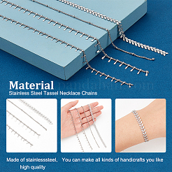 4M 4 Style Stainless Steel Cobs & Satellite Chains and Square Charm Chains&nbsp;STAS-AR0001-37