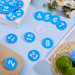 1 Set Round ABS Plastic Number 1~30 Brooches Sets&nbsp;JEWB-OC0001-02A