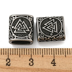 Retro 304 Stainless Steel Slide Charms&nbsp;STAS-B071-13AS