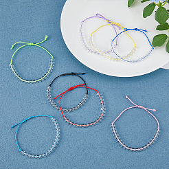 8Pcs 8 Colors Natural Quartz Crystal Braided Bead Bracelets Set&nbsp;BJEW-FI0001-36
