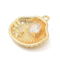 Brass Micro Pave Cubic Zirconia Pendants&nbsp;LS-KK-I380-22G