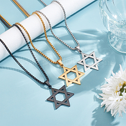 3Pcs 3 Colors 304 Stainless Steel Pendant Necklaces Set&nbsp;NJEW-AN0001-82
