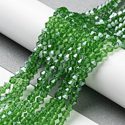 Transparent Electroplate Glass Beads Strands&nbsp;EGLA-A039-T4mm-A03