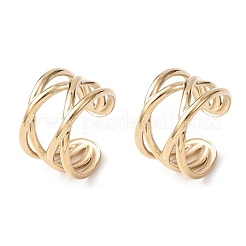 304 Stainless Steel C-Shaped Cuff Earrings&nbsp;EJEW-K268-86G