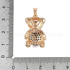 Brass Micro Pave Cubic Zirconia Pendants&nbsp;KK-E795-24KCG-02