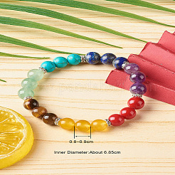 7 Chakra Healing Reiki Yoga Bracelet for Girl Women&nbsp;X1-BJEW-TA00020
