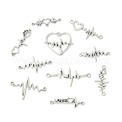 80Pcs 10 Styles Tibetan Style Alloy Connector Charms&nbsp;TIBE-CJ0001-38