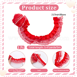 5M Double Polyester Lace Trim for Sewing Decoration&nbsp;OCOR-CY0001-63A