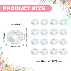 80Pcs Glass Sew on Rhinestones&nbsp;GLAA-ME0001-15C