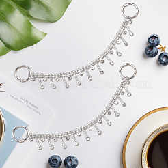 2Pcs Iron & Resin Rhinrstone Shoe Decoration Chain&nbsp;DIY-CY0002-48