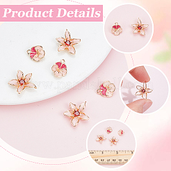 6Pcs 2 Styles Brass Enamel Charms&nbsp;KK-BBC0028-32