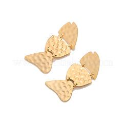 Iron Textured Stud Dangle Earrings for Women&nbsp;WG6918F-01