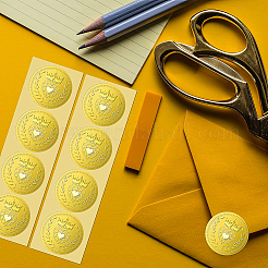 Plastic Self Adhesive Gold Foil Embossed Stickers&nbsp;DIY-WH0211-189