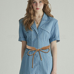 Bowknot PU Leather Wrap Around Waist Bands&nbsp;AJEW-WH20054-086A