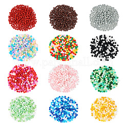 12 Bags 12 Colors Baking Paint Opaque Glass Bead&nbsp;GLAA-TA0002-27