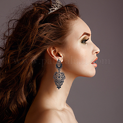 4 Pairs 4 Colors Alloy Dangle Stud Earrings for Women&nbsp;EJEW-AN0003-92