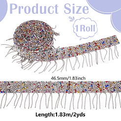 Iron & Resin Tassels Ribbon&nbsp;OCOR-WH0105-071