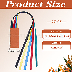 9Pcs PU Leather Bookmarks&nbsp;AJEW-ME0002-77