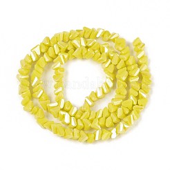 Electroplate Opaque Glass Beads Strands&nbsp;GLAA-N022-4mm-13