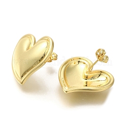 Rack Plating Brass Stud Earrrings&nbsp;EJEW-L097-02G