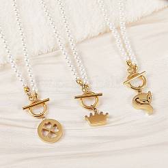304 Stainless Steel Pendant Necklaces&nbsp;NJEW-SZ0001-34