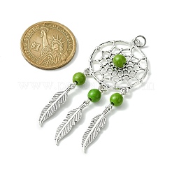 Synthetic Turquoise Dyed Big Pendants&nbsp;PALLOY-JF02310-02
