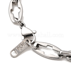 304 Stainless Steel Cross Link Chain Necklaces for Women Men&nbsp;NJEW-JN05431-02