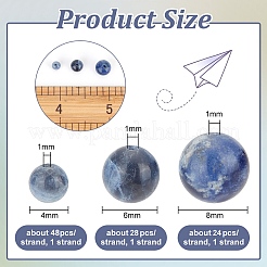 3 Strands 3 Styles Natural Sodalite Beads Strands&nbsp;G-OC0004-58