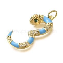 Brass Micro Pave Cubic Zirconia Pendants&nbsp;KK-I724-A03