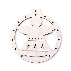 Undyed Wood Big Pendants&nbsp;WOOD-F007-04