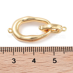 Brass Micro Pave Colorful Cubic Zirconia Interlocking Clasps&nbsp;KK-C051-50G
