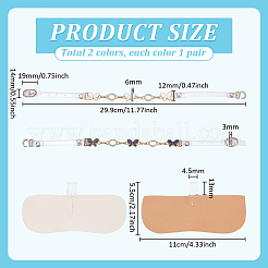 2 Bags 2 Colors Zinc Alloy Enamel & Resin & Crystal Rhinestone Shoe Laces&nbsp;FIND-PH0028-03