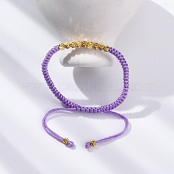 Polyester Cord Braided Bead Bracelets for Women&nbsp;BJEW-L698-01G-04