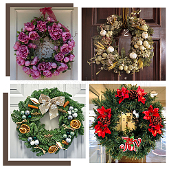 6Pcs Unfinished Wooden Hanging Wreath Frame&nbsp;WOCR-WR0001-02