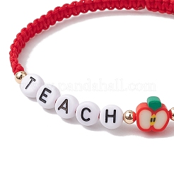 Teacher's Day Acrylic Beads Braided Bead Bracelets Men Women&nbsp;BJEW-TA00605