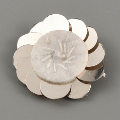Flower Shape PVC Sequin/Paillette Beading Appliques&nbsp;DIY-WH0308-287C