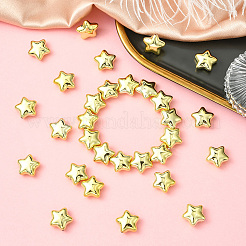 60Pcs Electroplate Plating Opaque Acrylic Beads&nbsp;PACR-PA0001-04B