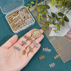 90Pcs 6 Styles Tibetan Style Zinc Alloy Chandelier Components Links&nbsp;FIND-PH0020-40