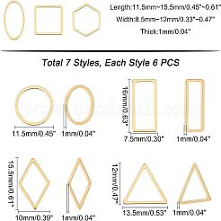 42Pcs 7 Style 304 Stainless Steel Linking Rings&nbsp;STAS-UN0032-31
