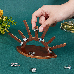 Eye Moon Wood Ring Holder Display&nbsp;RDIS-WH0015-04