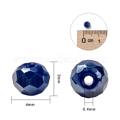 18 Colors Electroplate Glass Beads&nbsp;EGLA-X0006-03B-4mm