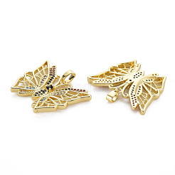 Brass Micro Pave Cubic Zirconia Pendants&nbsp;KK-Q252-065A-NF