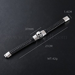 Punk Braided PU Leather Cord Bracelets&nbsp;EQ6903
