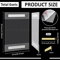 Rectangle Acrylic Table Card Display Frame and Double Faced Adhesive Tape&nbsp;AJEW-WH0609-493B