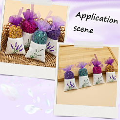 25Pcs Printed Cotton Organza Dried Flower Storage Drawstring Bags with Ribbon&nbsp;ABAG-SP0001-56B