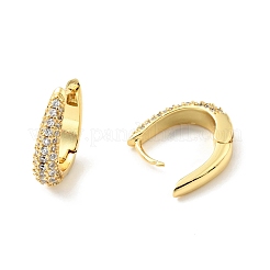 Clear Cubic Zirconia Hoop Earrings&nbsp;EJEW-C028-15G