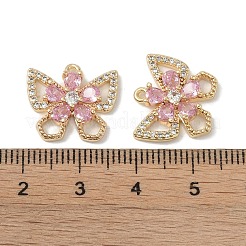 Brass Micro Pave Clear Cubic Zirconia Pendants&nbsp;KK-S367-18A