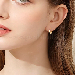 10 Pairs 2 Colors Brass Huggie Hoop Earrings&nbsp;EJEW-BBC0002-20